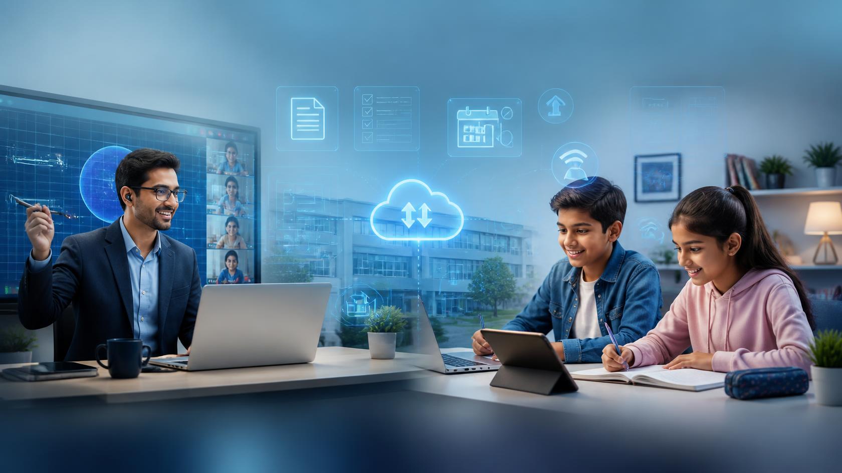 Homework & Online Classes — Anshu's DeskEDU school management software