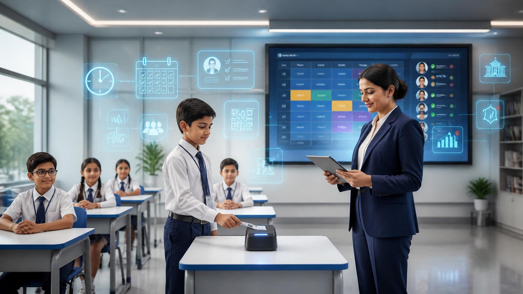 Attendance & Timetable — Anshu's DeskEDU school management software